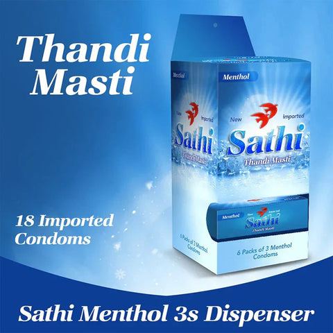 Sathi Menthol (Thandi Masti) Imported Condom (With Private Packing 🔞)