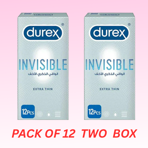 Pack of 2 Durex Invisible Condoms of 12