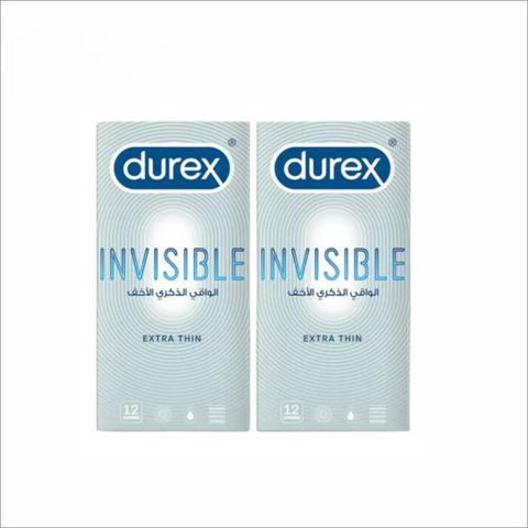 Pack of 2 Durex Invisible Condoms 12's